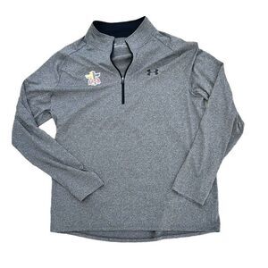 Under Armour HeatGear Men's XL Gray 1/4 Zip Pullover LS Fellowship Christian Ath